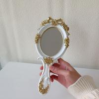 Espejo De Maquillaje Retro Europeo Manejable Vintage Para Vestíbulo Y Spa Espejo Compacto Para Cosméticos Con Mango - details 6