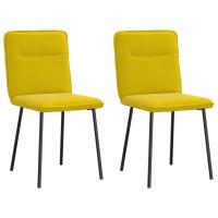 vidaXL Sillas de comedor 2 unidades terciopelo en color Gris oscuro/Verde claro/Azul y más | cómodas modernas ergonómicas para comedor cocina salón hogar - details 6