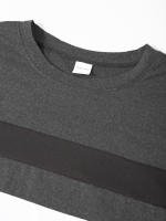 Camiseta informal de manga larga con cuello redondo para hombre, camisa deportiva de moda con bloques de color, para primavera y otoño - details 28