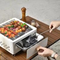 Barbacoa de carbón portátil, Barbacoa Para Mesa, parrilla plegable para jardín, Picnics, fiesta, cocina al aire libre, Camping - details 3