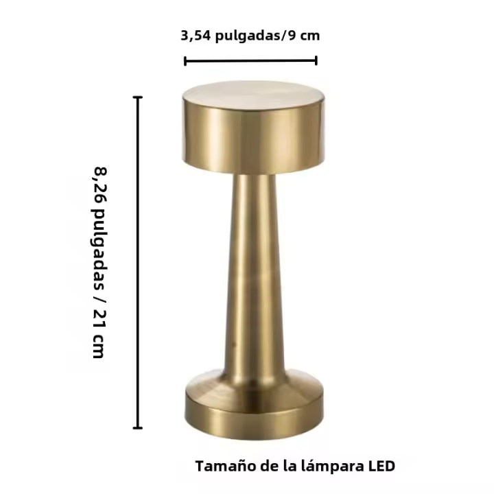 Lámpara De Mesa Recargable LED USB Metal Decorativa Para Habitación Restaurante Barra Iluminación De Ambiente Nocturna - 1