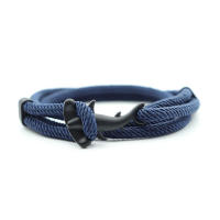 Nuevo Pulsera De Animal De Oceano Tiburón Para Hombres Cordón De Nylon Multicapa Ajustable Joyería De Camping Accesorios De Playa Joias - details 5