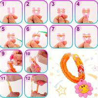 Juego De Joyería Arcoíris Tejido En Tres Capas Para Crear Pulseras Collares Accesorios Para Cabello Y Fundas De Móvil Kit De Manualidades Para Niñas - details 6