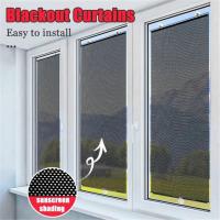 Cortinas De Succión Para Ventanas Sin Perforar Reetrocesible Blackout Para Coche Dormitorio Cocina Oficina Cortina Antirreflejo - details 7