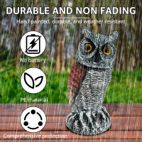 Decoy De Águila Solar Realista Con Ojos Rojos Y Sonido Para Jardín Escultura De Pato Para Asustar a Las Aves Y Controlar El Alcance - details 20