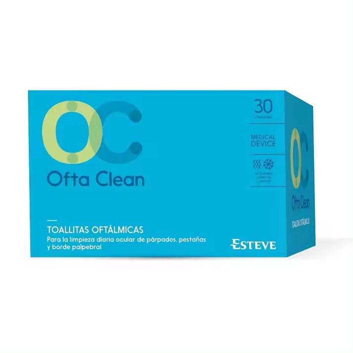 Toallitas Oftálmicas Oftaclean 30 Unidades - Limpieza Completa de Párpados y Pestañas - 1