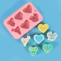Molde De Silicona Para Chocolate Y Pasteles En Forma De Corazón Multicavity Regalo Para Hornear Y Hacer Candles Tamaño Pequeño - details 2