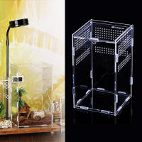Caja De Alimentación Para Reptiles De Acrílico Terrario Transparente Hogar Para Insectos Araña Lagartos Escorpiones Caja De Encierro Arbóreo - details 0