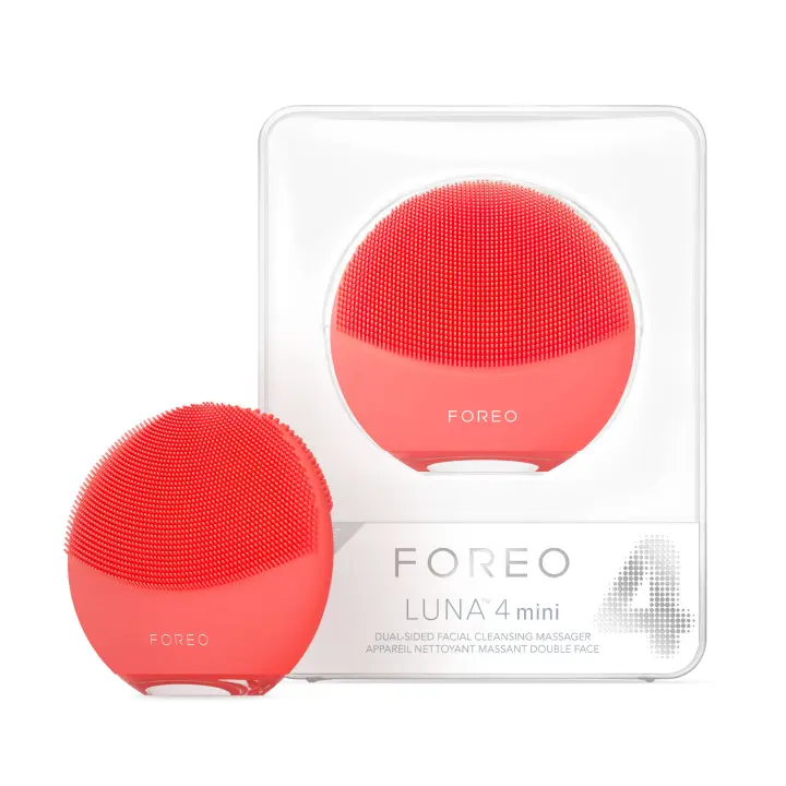 FOREO LUNA 4 mini Cepillo de limpieza facial y masajeador facial - Mejora la absorción de los productos de cuidado facial - Cuidado facial simple - Para todo tipo de pieles - 1