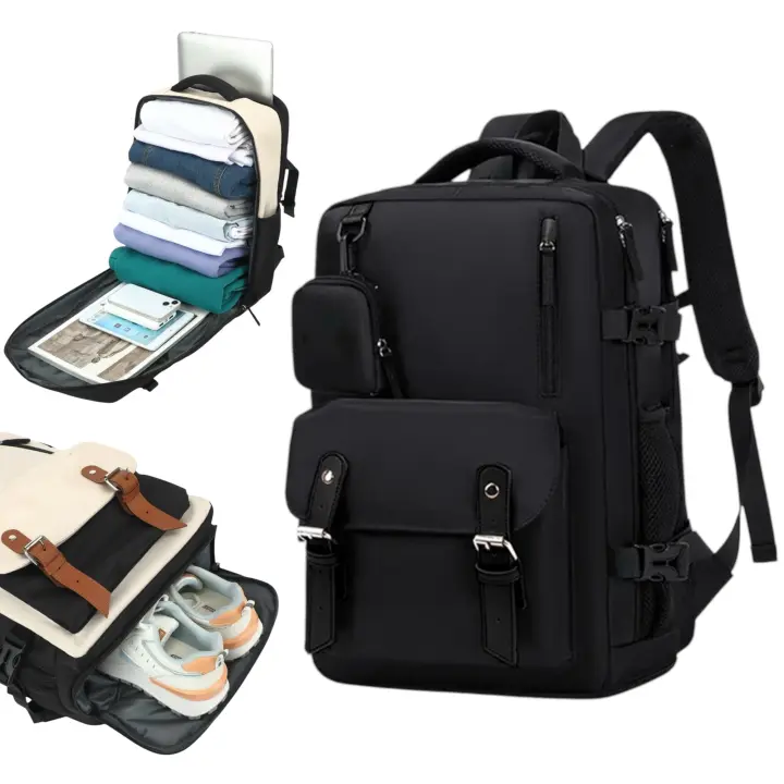 Mochila de Viaje para Cabina de Avion 43x30x18 para Vuelo Barato, Equipaje de Mano y Espaciosa con Compartimento para Zapatos y Mochila Antirrobo Multifuncional para Viajes 266 - 1