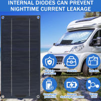 Panel Solar Portátil 30W 12V Impermeable Para RV Y Coche Cargador Fotovoltaico Anti-robo De Silicona Polícrata - details 2