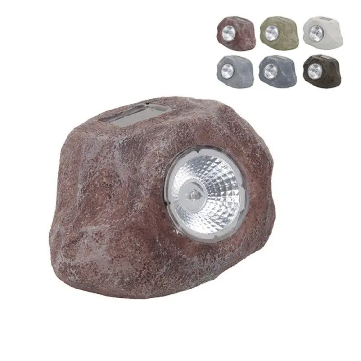 Farol Solar Piedra 15cm | Modelos Surtidos | Iluminación Exterior - 1