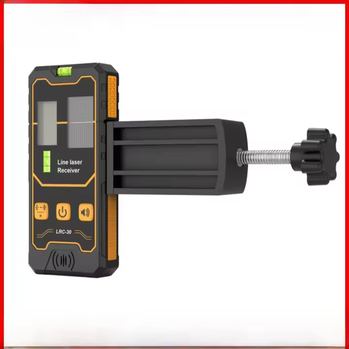 Receptor De Láser Para Nivel De Láser 50m/164ft Rango De Trabajo Doble Burbuja Horizontal Detector De Láser De Línea Pulso Verde/Rojo Para Pulsos De Láser - 1