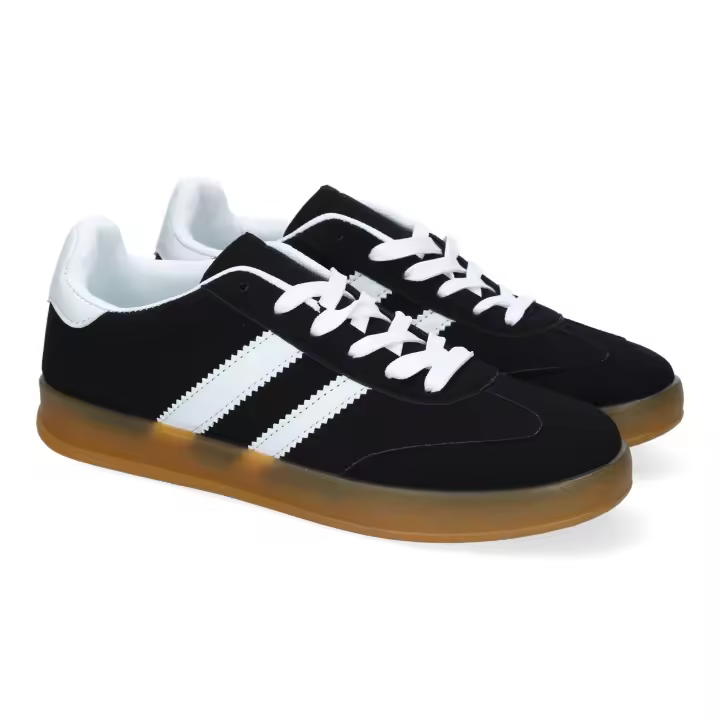 PuntoSalao Deportivas sneakers planas para mujer color negro VRA-1160 - 1