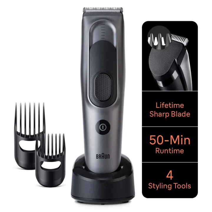 Braun HC7390 - Recortadora Eléctrica con Batería Integrada y 50 Min de Duración - 1