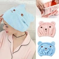 Gorro De Ducha Absorbente Y Rápido Para Secado Del Cabello Con Diseño De Oso De Dibujos Animados Gorro De Baño Para Secar El Cabello Después De La Ducha - details 1