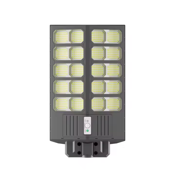 Jortan Tech - Lámpara Solar LED de Alta Potencia, Con Panel Solar Policristalino, Batería LiFePO4 y Sensores Inteligentes para Iluminación Exterior Eficiente – 2000W / 2400W - 1