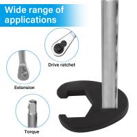 Juego De Llaves De Cabeza De Cuervo Metrิกo 15 Piezas 3/8" 1/2" 8mm a 24mm Llaves Abiertas Para Eliminación De Tornillos De Rescate De Coche - details 6