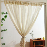 Cortina De Valance De Tela Con Línea Blanca Para Sala De Estar Moderna Con Bolsillo Para Rodillo Decoración Para Ventana Puerta Y Armario 1 Pieza - details 9