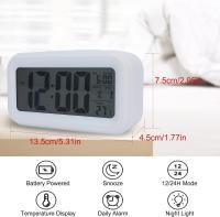 Reloj despertador digital ABCHAT , luz nocturna inteligente, relojes LCD, negro,azul,blanco,rosa , ENVIO 24H , NUEVO - details 6