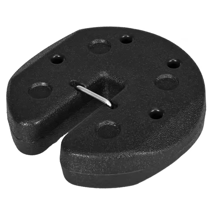Outsunny Pack de 4 Pesos para Carpas Plegables Pesos para Cenador Rellenados con Cemento Bases para Toldo Pérgola Ø22x5,5 cm Negro - 1