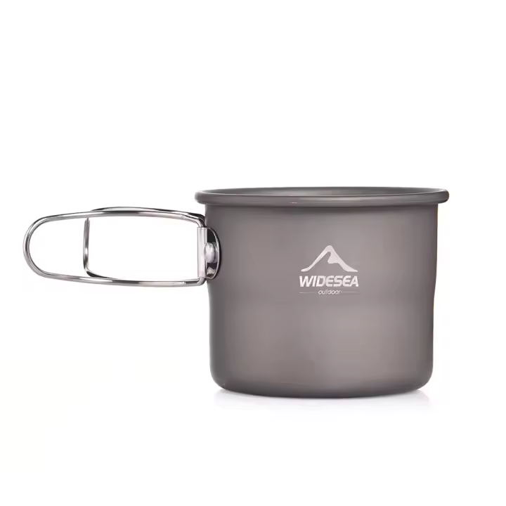 Taza De Camping Widesea De Aluminio Plegable Para Exterior Cocina Picnic Viajes Senderismo No Desechable Soporta Agua Hervida - 1