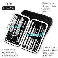 Juego De Cortauñas Y Afeitadoras De Acero Inoxidable Para Manicura Y Pedicura Herramienta De Arte De Uñas Con Cuchara Orelleña - details 1