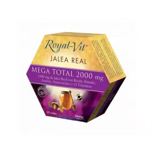 Dietisa Jalea Real Royal Vit Megatotal 20 viales - Suplemento para inmunidad y bienestar - 1