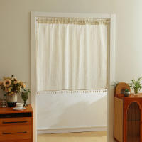 Cortina De Valance De Tela Con Línea Blanca Para Sala De Estar Moderna Con Bolsillo Para Rodillo Decoración Para Ventana Puerta Y Armario 1 Pieza - details 1