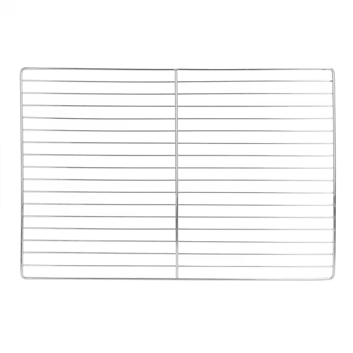 Rejilla de barbacoa antiadherente de acero inoxidable, red de malla para barbacoa para horno de barbacoa grande (30 x 45 cm) - 1