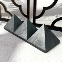 Torre De Pirámide De Cristal Natural 5CM Con Shungite Negro Piedras De Energía Para Reiki Hechicería Feng Shui Meditación Decoración - details 2