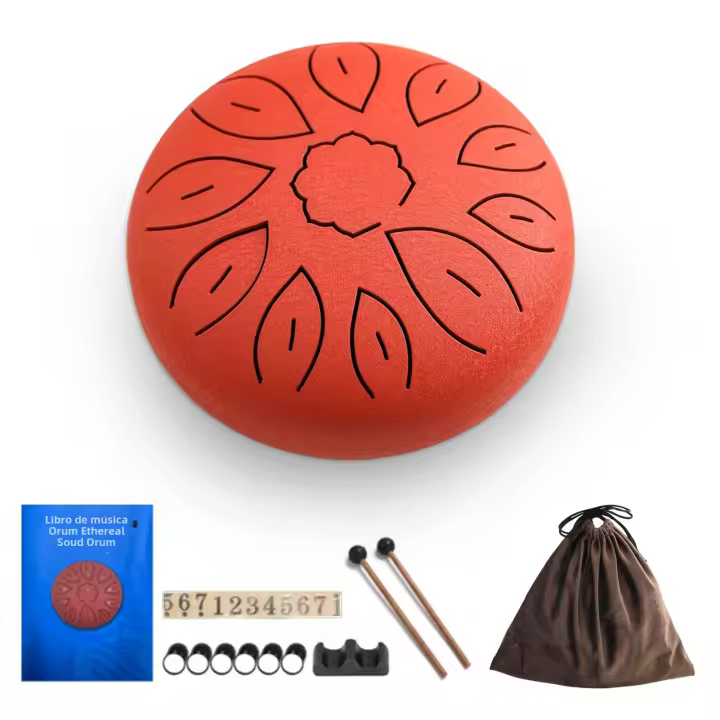 Bendir De Lengüeta De Acero De 6 Pulgadas Con 11 Notas Handpan Drum En Clave C Mallet Y Picks Para Meditación Yoga Instrumento Musical De Percusión - 1