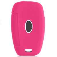 Banner - Funda silicona mando llave del coche 3 botones compatible con Hyundai rosa