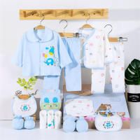 Conjunto De Ropa Para Bebés Recién Nacidos 18 Piezas Unisex Algodón 100% Suave Para Primavera Y Otoño Incluye Gorro Y Pañalera - details 0