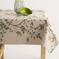 BOHEME - Mantel lino antimanchas estampado Zarza Verde - details 0