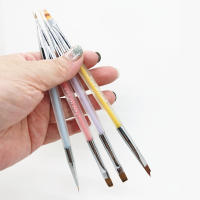 Pincel De Uñas Con Manija De Cristal Doble Gel Para Pintura Y Manicura Artículos De Belleza Y Cuidado Personal Material De Nylon - details 7