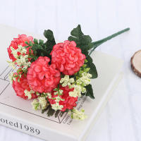 Bouquet De 1 Vaso De Hiedra Artificial Con 5 Cabezas De Algodón Decoración De Hogar Y Boda Falsa Lujo Para Interior Y Exterior - details 6