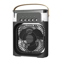Ventilador portátil de aire acondicionado, enfriador de aire alimentado por USB, humidificador, 7 LED, pequeño con 3 velocidades, ventilador de refrigeración ultrasilencioso para familia, viajes, - details 1