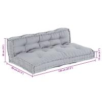 Cojín de Sofá de Palé de vidaXL con Respaldo de Tela Gris - details 6