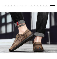 Zapatos Casuales Para Hombre Cuero Mocasines De Caminar Al Aire Libre 2021 Moda Casual Vacaciones Suaves Para Conducir Zapatos De Hombre - details 31