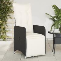 vidaXL Sillón reclinable de jardín con cojines ratán sintético en color Gris/Negro/Marrón y más | acolchados duraderos para sofás de jardín terraza exterior - details 1