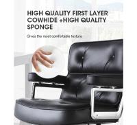 TY205B Dark Brown Robin Chair Genuine Leather Lobby Office Computer Chair Home and Office Chair Swivel Chair - details 13