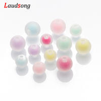 50pcs Cuentas Redondas De Acrílico Mate Mezclado 8/10mm Colores Candy Para La Creación De Joyas Pulseras Y Collares Accesorios - details 0