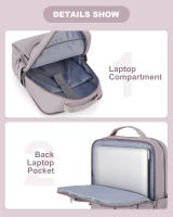 Mochila Para Mujer Versátil Estudiantil Casual Impermeable De Gran Capacidad Con Compartment Para Laptop Bolsa De Viaje - details 1