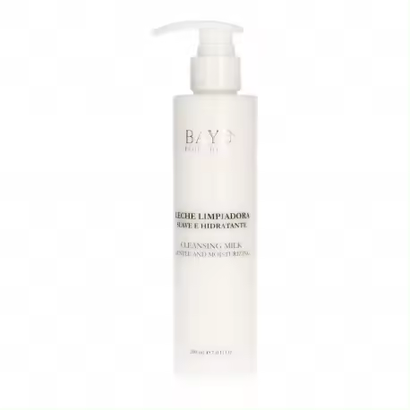 BAYO PROFESIONAL Leche Limpiadora Facial Suave E Hidratante para Pieles Sensibles con Extracto de Avena y Aceite de Almendras - 200 Ml - 1