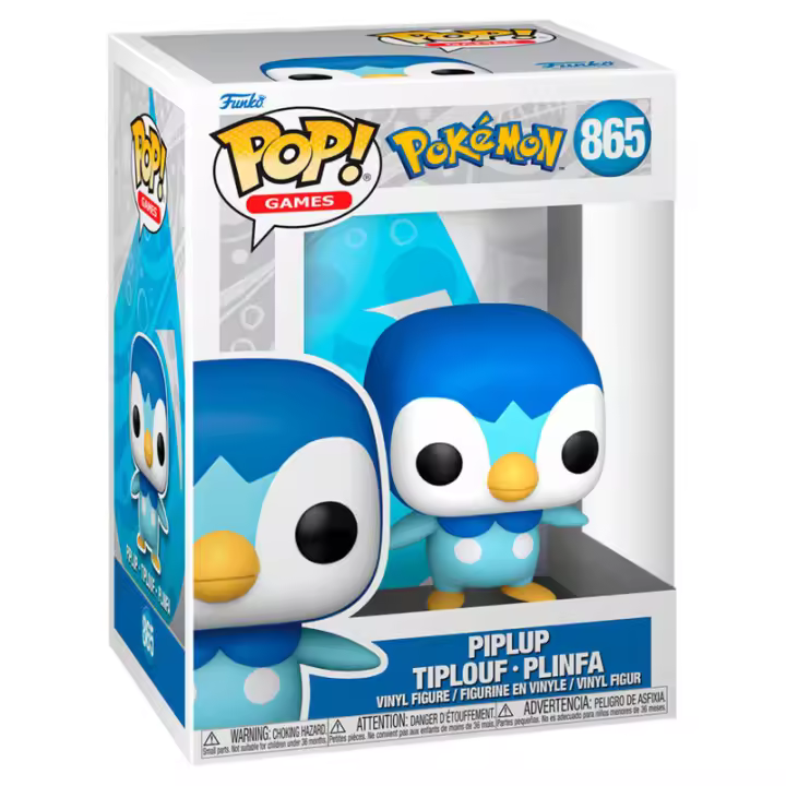 Figura Pop Pokemon Piplup-Figura de Vinilo Coleccionable - Idea de Regalo- Mercancia Oficial - Juguetes para Niños y Adultos - Movies Fans - Muñeco para Coleccionistas y Exposición - 1