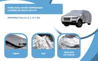 Banner - Funda para coche impermeable a Prueba de Polvo Anti-UV Talla M gris para interior