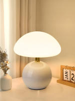 Lámpara De Mesa En Forma De Setas Blancas Con Cuerpo De Hierro Luz LED Moderna Para Decoración De Habitación Y Comedor - details 2