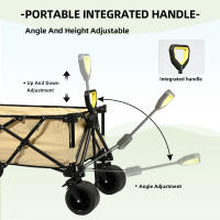 S7 STAR 7 inch Carrito Plegable de Carga con Rueda Ancha, Carro de Transporte Compacto y Ligero, Ideal para Compras, Jardín, Camping y Playa, Manillar Ajustable y Gran Capacidad, Fácil de Guardar - details 1