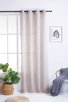 Cortinas de visillo lino y poliéster con diseño de rayas verticales 150x260cm.Decoracion para hogar y oficina. - details 0